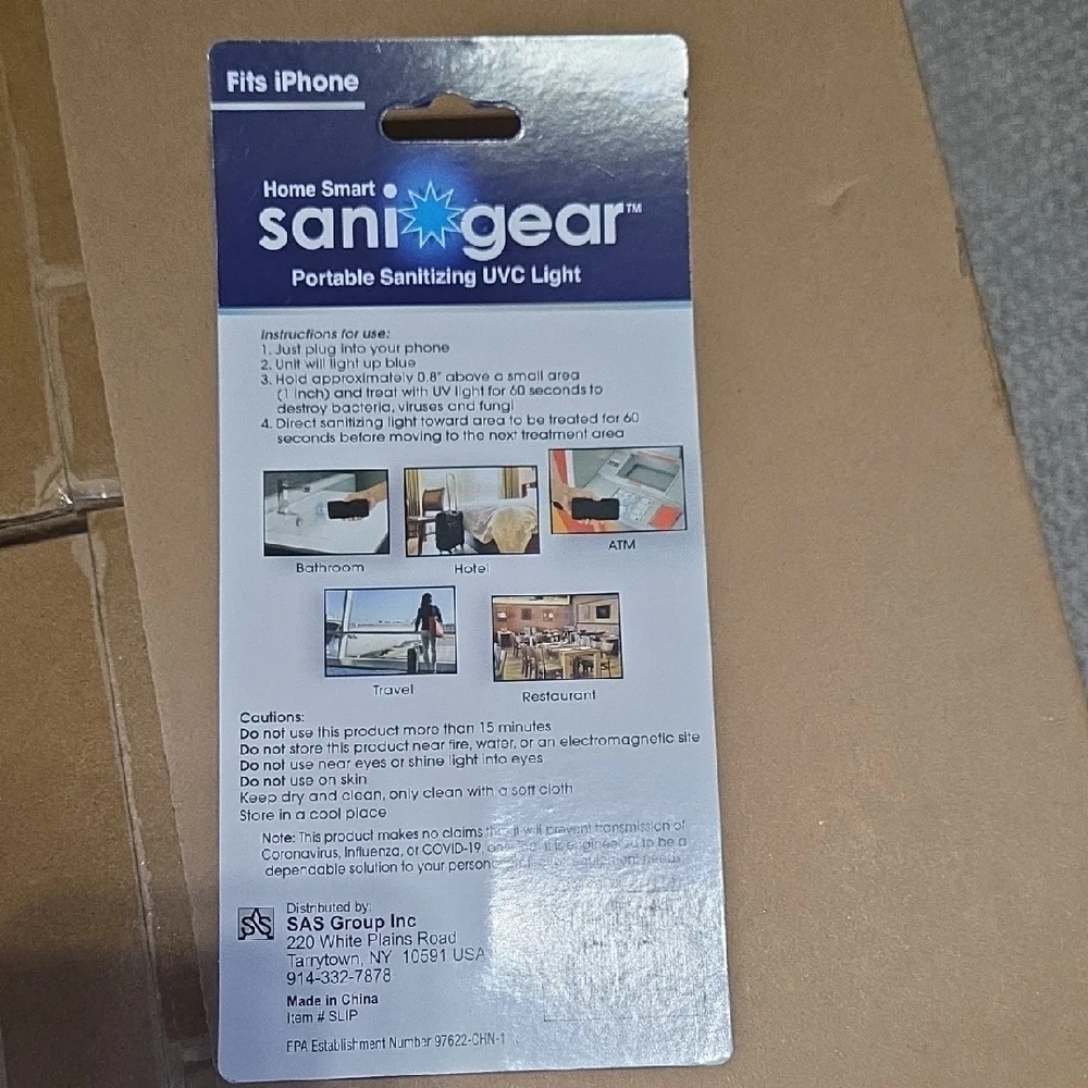 Portable Sanitizing UVC Light - Silver